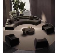 KIBONCY Set di divani semicircolari e tavolini da caffè, divano ad angolo for la reception, incontro con gli ospiti e trattative con l'hotel(C,3.4m)