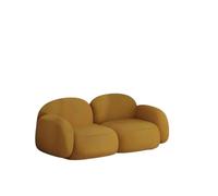 KIBONCY Set di Divano 3 Pezzi, Modulare 1+2+3 Posti con Gambe in Legno Massello per Salotto(F,Single)