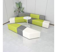 KIBONCY Set Di Divano E Tavolino Dalle Forme Irregolari,Divano Modulare Mobile,Divani Moderni Minimalisti Creativi,per Aree Reception Di Ufficio E Istituzioni Educative(D)