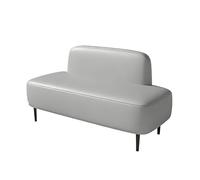 KIBONCY Set Di Mobili Commerciali Moderni, Poltrona In Plastica Bianca, Tavolo In Marmo, Divanetto Grigio E Panca For Posti A Sedere In Bar, Panetteria, Libreria E Ristorante(A)