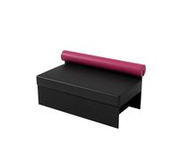 KIBONCY Set Di Mobili Da Bar Industriali Moderni. Divano Lounge Singolo Nero Con Schienale Rosa, Tavolino Rotondo For L'area Salotto Della Boutique Del Club Del Negozio Di Tè Al Latte(A)