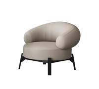 KIBONCY Set Di Poltrone Singole Moderne E Di Lusso Con Piano In Pietra - Pelle Nappa, Base In Acciaio Al Carbonio For La Reception Del Lounge Bar Dell'hotel(I)