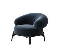 KIBONCY Set Di Poltrone Singole Moderne E Di Lusso Con Piano In Pietra - Pelle Nappa, Base In Acciaio Al Carbonio For La Reception Del Lounge Bar Dell'hotel(M)