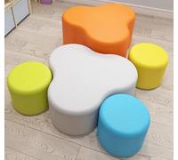 KIBONCY Set Di Posti A Sedere For Bambini A Forma Fiore Morbido, Combinazione Sgabelli Puzzle In Schiuma Colorata, Panca Curva(K)