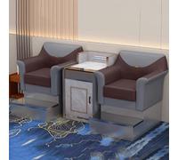 KIBONCY Set di posti a sedere for biliardo premium a 2 posti con tavolo in vetro temperato, divani club di fascia alta for sala giochi e sala da biliardo(E)