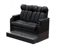 KIBONCY Set di sedie da biliardo di alta qualità for spettatori - Divano con design a palo singolo con poggiastecche integrati + tavolino da caffè for la sala da torneo del Joe's Pool Club(2 seater)