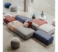 KIBONCY Set Di Sgabelli for Divani Modulari Creativi,Divano Color Block, Comodi Posti A Sedere, for Pensioni, Aree Ufficio, Centri Di Formazione, Sale Di Lettura(A)
