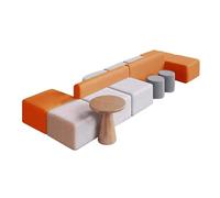 KIBONCY Set Di Sgabelli for Divani Modulari Creativi,Divano Color Block, Comodi Posti A Sedere, for Pensioni, Aree Ufficio, Centri Di Formazione, Sale Di Lettura(F)