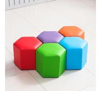 KIBONCY Set di sgabelli modulari esagonali, progettato un insolito set di divani for il tempo libero, for sale giochi, aule e spazi collaborativi in ufficio(A,40 * 40CM)