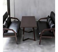 KIBONCY Set di tavoli e sedie da caffetteria, cabine for divani da bar e taverna retrò, trattative commerciali, ricevimenti for il tempo libero e sedie in legno massello for hotel(Set 5)