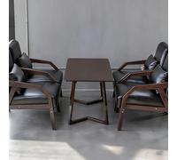 KIBONCY Set di tavoli e sedie da caffetteria, cabine for divani da bar e taverna retrò, trattative commerciali, ricevimenti for il tempo libero e sedie in legno massello for hotel(Set 4)