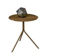 KIBONCY Set di tavolini da caffè impilabili, tavolini rotondi minimalisti, tavoli con accenti in bronzo antico dal design a petalo for il soggiorno(A)