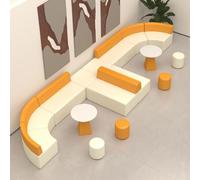 KIBONCY Set lounge da ufficio contemporaneo for lettino odontoiatrico - Divano componibile con tavolino da caffè for aree di attesa e reception dei pazienti(B)