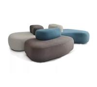 KIBONCY Set Modulare Moderno In Tessuto Curvo, Panca Rotonda Imbottita, Sgabello For Divano Creative Cloud For Soggiorno, Hall Dell'hotel, Area Di Attesa Dell'ufficio(C)