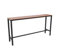 KIBONCY Set Tavolo Alto e Sgabelli 2 Pezzi, Piano in Legno Impermeabile & Sgabelli Metallici Antiruggine, Montaggio Semplice Arredamento Bistrot per Terrazzo Caffè(A,200 * 40 * 105)