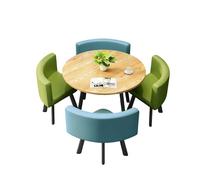 KIBONCY Set tavolo da pranzo e sedie salvaspazio, con schienale curvo gambe robuste di livello commerciale, for piccole zone giorno(I)