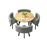 KIBONCY Set tavolo da pranzo e sedie salvaspazio, con schienale curvo gambe robuste di livello commerciale, for piccole zone giorno(F)