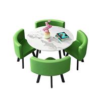 KIBONCY Set tavolo da pranzo e sedie salvaspazio, con schienale curvo gambe robuste di livello commerciale, for piccole zone giorno(E)