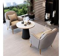 KIBONCY Set tavolo e scrivania moderno con sedia - Combinazione moderna di sedie e reception for ufficio, divano da lettura imbottito in pelle for la casa, centro commerciale(P)