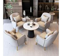 KIBONCY Set tavolo e scrivania moderno con sedia - Combinazione moderna di sedie e reception for ufficio, divano da lettura imbottito in pelle for la casa, centro commerciale(O)