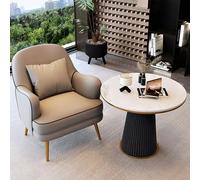 KIBONCY Set tavolo e scrivania moderno con sedia - Combinazione moderna di sedie e reception for ufficio, divano da lettura imbottito in pelle for la casa, centro commerciale(L)