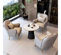 KIBONCY Set tavolo e scrivania moderno con sedia - Combinazione moderna di sedie e reception for ufficio, divano da lettura imbottito in pelle for la casa, centro commerciale(Q)