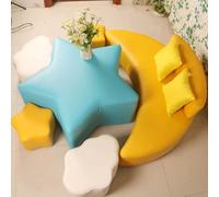 KIBONCY Set tavolo e sedia for bambini - Ideale for centri di prima educazione, asili nido e angoli lettura con design a stella e luna(E)