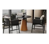 KIBONCY Set Tavolo E Sedia For Il Tempo Libero Moderno E Minimalista Italiano For Reception, Lounge, Salone, Showroom - Design Ergonomico, Ecopelle Facile Da Pulire(Set2,B)