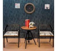 KIBONCY Set tavolo e sedie da bistrot for caffè all'aperto, set da pranzo rotondo in metallo for caffetteria, mobili da ristorante commerciale for patio del negozio di dessert(S)