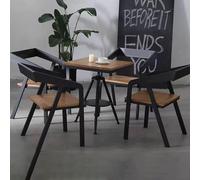 KIBONCY Set tavolo e sedie da bistrot for caffè all'aperto, set da pranzo rotondo in metallo for caffetteria, mobili da ristorante commerciale for patio del negozio di dessert(O)