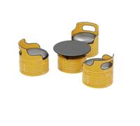 KIBONCY Set tavolo e sedie for barili di petrolio - Stile industriale rustico, comodi sedili imbottiti, adatti for bar, garage e sale da pranzo a tema retrò(A)