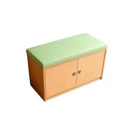 KIBONCY Shoe Storage Bench with Tufted Cushioned Seat, Closed Cabinet Changing Organizer for Entryway Mudroom Bedroom Space Saving(B,110x40x40cm)