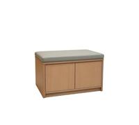 KIBONCY Shoe Storage Bench with Tufted Cushioned Seat, Closed Cabinet Changing Organizer for Entryway Mudroom Bedroom Space Saving(A,200x40x40cm)