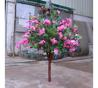 KIBONCY Simulato azalea albero montagna melograno azalea azalea rosso centro commerciale interno ed esterno hotel giardino paesaggio decorazione floreale(B,2.5M)