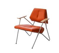 KIBONCY Single Sofa for Bedroom, Upholstered Reading Comfy Armchair,Accent Chair, Metal Framed,for Living, Room(B)