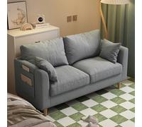 KIBONCY Small Loveseat Couches with Side Pockets, Cloud Couch Lounge Sofa with 2 Cushion Mid Century Modern Decor for Living Room Aparment(7,123cm)