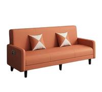 KIBONCY Small Modern Couch, Waterproof Faux Leather Upholstered Sofa with Armrest Bag, with High Density Sponge Cushion for Apartment(C,Widen+2.2m)
