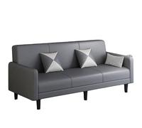 KIBONCY Small Modern Couch, Waterproof Faux Leather Upholstered Sofa with Armrest Bag, with High Density Sponge Cushion for Apartment(B,Widen+2.2m)