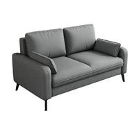 KIBONCY Small Space Loveseat Sofa, Comfort 2 Seater Faux Leather Upholstered Couch, Modern Double for Home Office