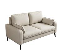 KIBONCY Small Space Loveseat Sofa, Comfort 2 Seater Faux Leather Upholstered Couch, Modern Double for Home Office