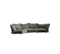 KIBONCY Sofa Couch Mid-Century Modern Velvet Loveseat, Deep Seat with Pillows Chenille for Living Room, Bedroom(G)