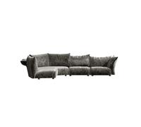 KIBONCY Sofa Couch Mid-Century Modern Velvet Loveseat, Deep Seat with Pillows Chenille for Living Room, Bedroom(I)