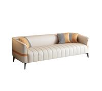 KIBONCY Sofa Small Apartment Double Couch, Modern White Couches for Living Room, Mid-Century Beige, Luxury Loveseat(A,200cm)