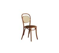 KIBONCY Solid Wood Dining Chair, Mid-Century Modern Brown Woven Rattan Armchairs, Wooden Kitchen Chairs for Room, Living(4)