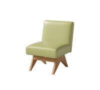 KIBONCY Solid Wood PU Leather Accent Chair Set, Armless Side, Waterproof Upholstered Single Seating Furniture for Cafe Bistro Coffee Shop Restaurant(B)