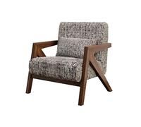 KIBONCY Solid Wood Single Person Sofa Chair Mid-Century Modern Accent Upholstered Chenille Living Room Arm Chairs for Bedroom(1)