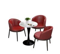 KIBONCY Space-Saving 5-Piece Dining Set, Modern Bistro Table and Chair Vibrant Color Options & Stable Pedestal Base for Small Kitchens, Cafes(A)