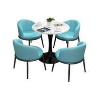 KIBONCY Space-Saving 5-Piece Dining Set, Modern Bistro Table and Chair Vibrant Color Options & Stable Pedestal Base for Small Kitchens, Cafes(M)