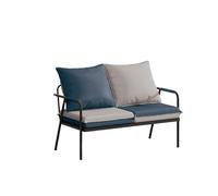 KIBONCY Space Saving Outdoor Indoor Loveseat Bench, Waterproof PU Leather 2 Seater Double Sofa, Modern Compact Leisure Couch for Small Entryway Waiting Room(D,Single)