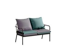 KIBONCY Space Saving Outdoor Indoor Loveseat Bench, Waterproof PU Leather 2 Seater Double Sofa, Modern Compact Leisure Couch for Small Entryway Waiting Room(F,160cm)